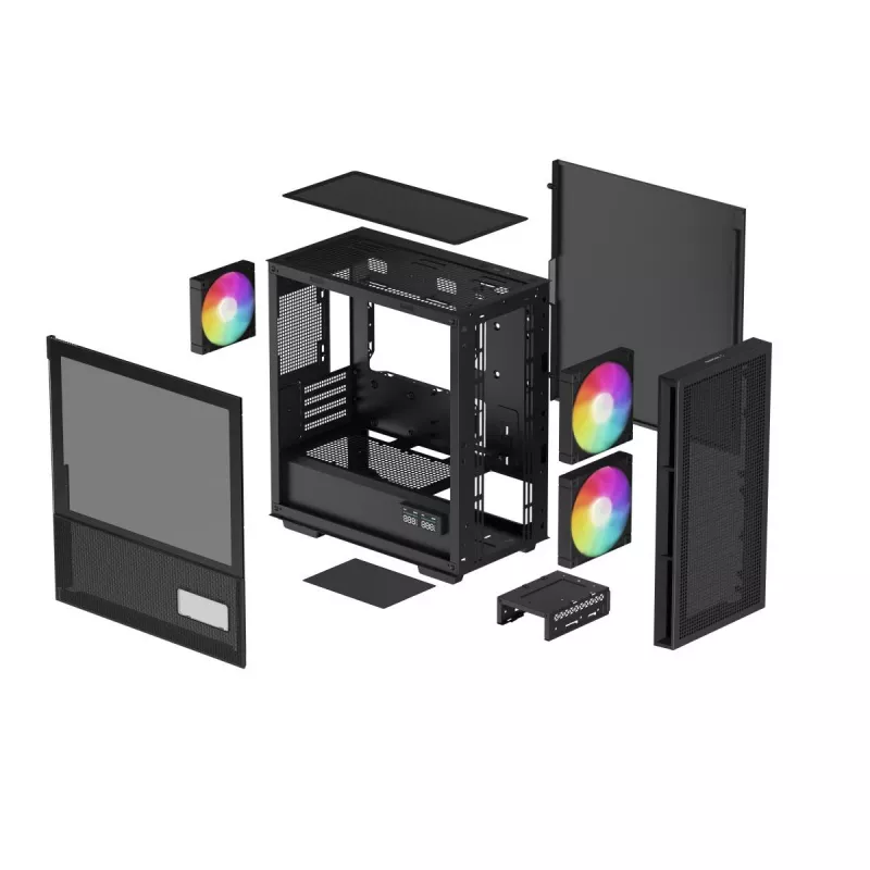DEEPCOOL Ch360 Digital mikro bokšto korpusas - juodas