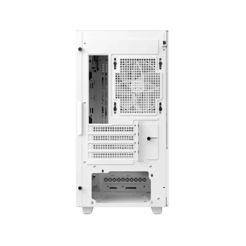 PC korpusas DeepCool CH360 micro ATX baltas — grūdintas stiklas, 2x140 mm priekiniai ventiliatoriai, USB-C, palaiko GPU iki 320 mm