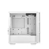 PC korpusas DeepCool CH360 micro ATX baltas — grūdintas stiklas, 2x140 mm priekiniai ventiliatoriai, USB-C, palaiko GPU iki 320 mm