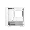PC korpusas DeepCool CH360 micro ATX baltas — grūdintas stiklas, 2x140 mm priekiniai ventiliatoriai, USB-C, palaiko GPU iki 320 mm