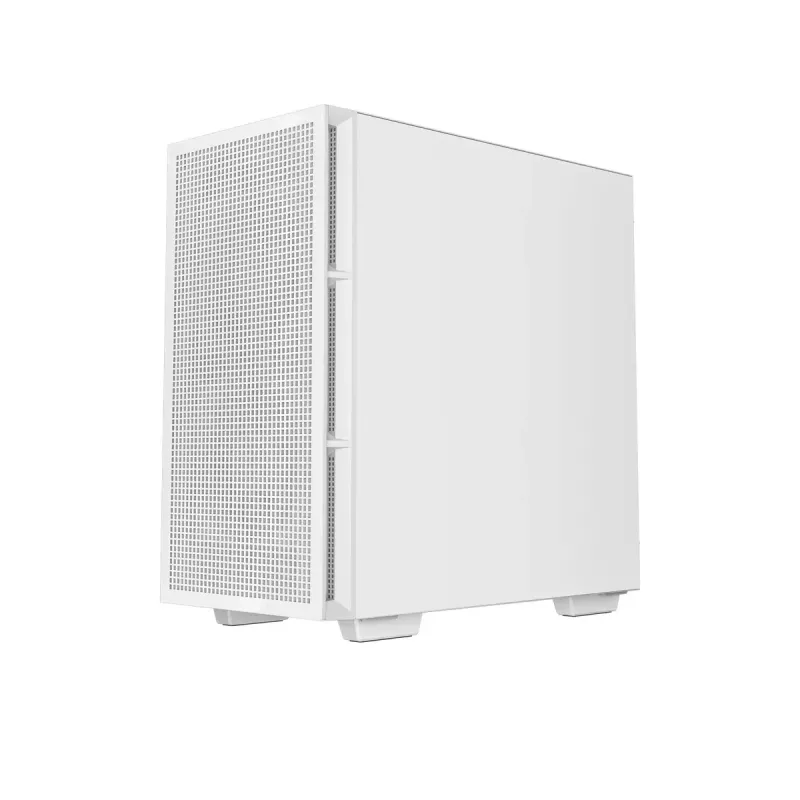 PC korpusas DeepCool CH360 micro ATX baltas — grūdintas stiklas, 2x140 mm priekiniai ventiliatoriai, USB-C, palaiko GPU iki 320 mm