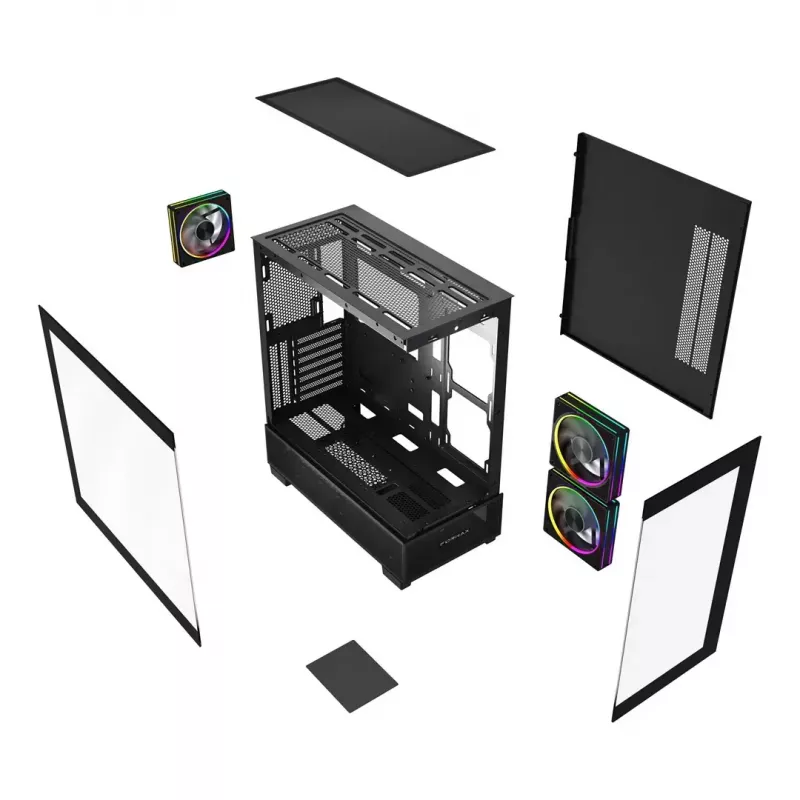 Kompiuterio korpusas GEMBIRD Fornax X550, ATX, juodas