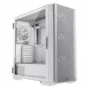 PC Case MODECOM HORIZON FLOW MIDI White — Midi-Tower, ARGB, Grūdintas stiklas, micro ATX, USB-C, 3x140mm priekyje, 1x140mm gale, GPU iki 400 mm, CPU aušintuvo aukštis 172 mm