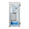 PC Case MODECOM HORIZON FLOW MIDI White — Midi-Tower, ARGB, Grūdintas stiklas, micro ATX, USB-C, 3x140mm priekyje, 1x140mm gale, GPU iki 400 mm, CPU aušintuvo aukštis 172 mm