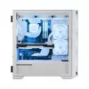 PC Case MODECOM HORIZON FLOW MIDI White — Midi-Tower, ARGB, Grūdintas stiklas, micro ATX, USB-C, 3x140mm priekyje, 1x140mm gale, GPU iki 400 mm, CPU aušintuvo aukštis 172 mm