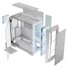 PC Case MODECOM HORIZON FLOW MIDI White — Midi-Tower, ARGB, Grūdintas stiklas, micro ATX, USB-C, 3x140mm priekyje, 1x140mm gale, GPU iki 400 mm, CPU aušintuvo aukštis 172 mm