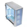PC Case MODECOM HORIZON FLOW MIDI White — Midi-Tower, ARGB, Grūdintas stiklas, micro ATX, USB-C, 3x140mm priekyje, 1x140mm gale, GPU iki 400 mm, CPU aušintuvo aukštis 172 mm