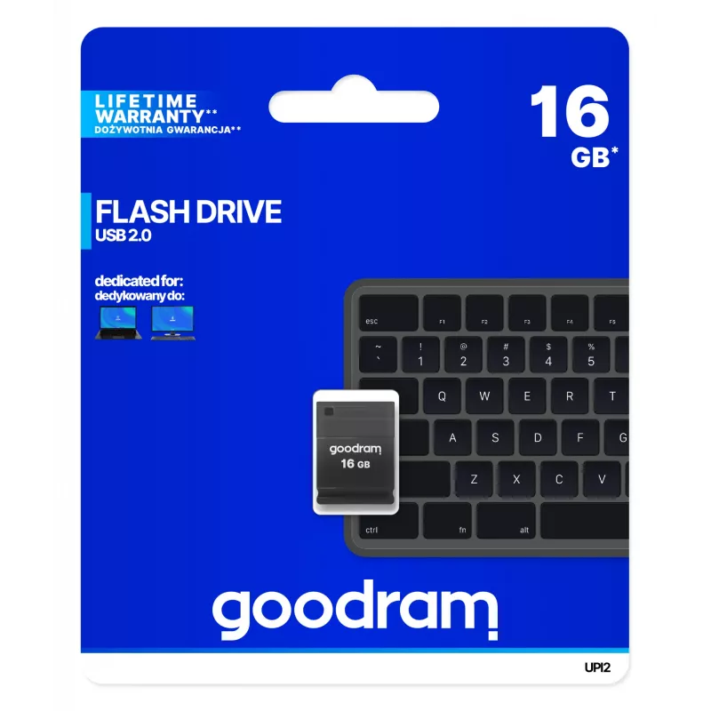 Goodram UPI2 USB atmintinė 16 GB USB Type-A 2.0 juoda