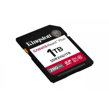 Kingston Technology 1TB Canvas React Plus SDXC UHS-II 280R/150W U3 V60, skirtas Full HD/4K