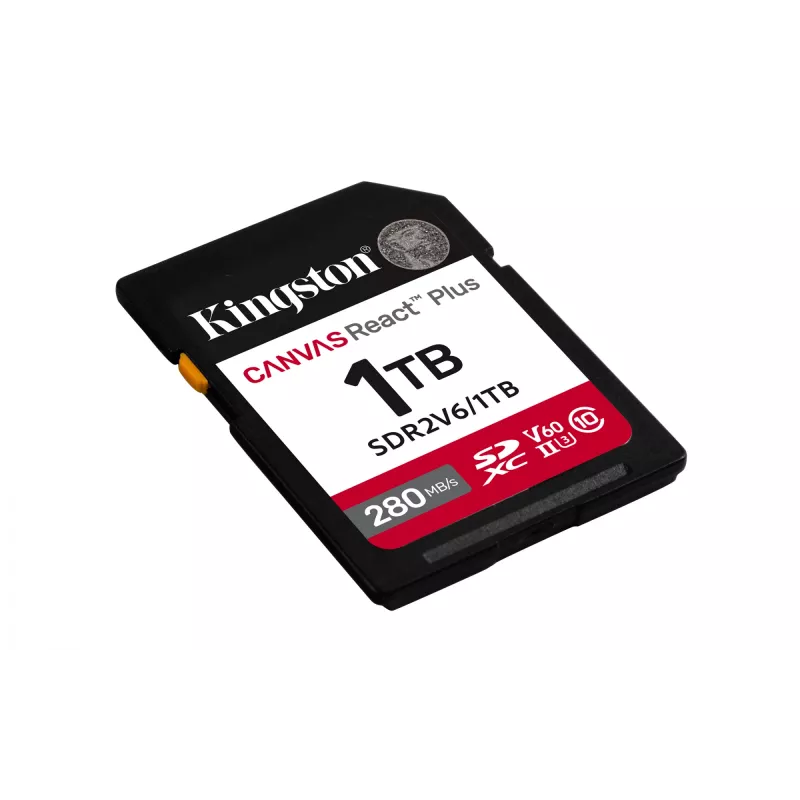 Kingston Technology 1TB Canvas React Plus SDXC UHS-II 280R/150W U3 V60, skirtas Full HD/4K