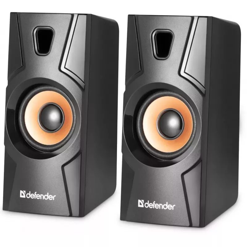 Laidiniai staliniai garsiakalbiai DEFENDER Aurora S8 — 2.0, 8 W RMS, USB maitinimas, 3,5 mm, juodi