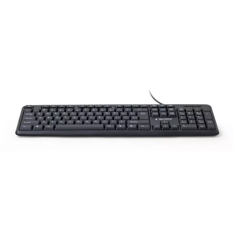 GEMBIRD KB-U-103 Standard - klaviatūra - Cored USB - Juoda - Qwerty US/Int'l