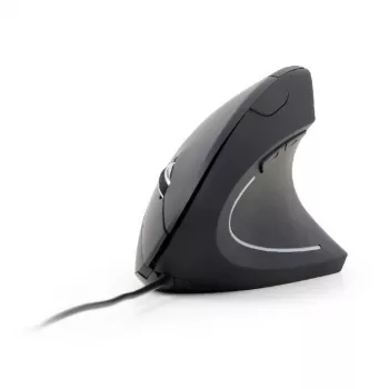 GEMBIRD optinė pelė MUS-ERGO-01 - ergonominė 6 mygtukų, ratukas, USB, juoda