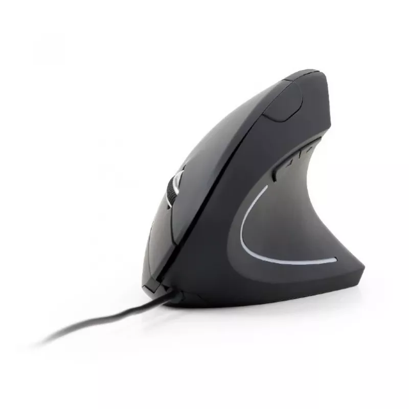 GEMBIRD optinė pelė MUS-ERGO-01 - ergonominė 6 mygtukų, ratukas, USB, juoda