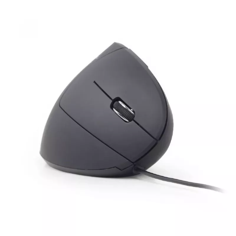 GEMBIRD optinė pelė MUS-ERGO-01 - ergonominė 6 mygtukų, ratukas, USB, juoda