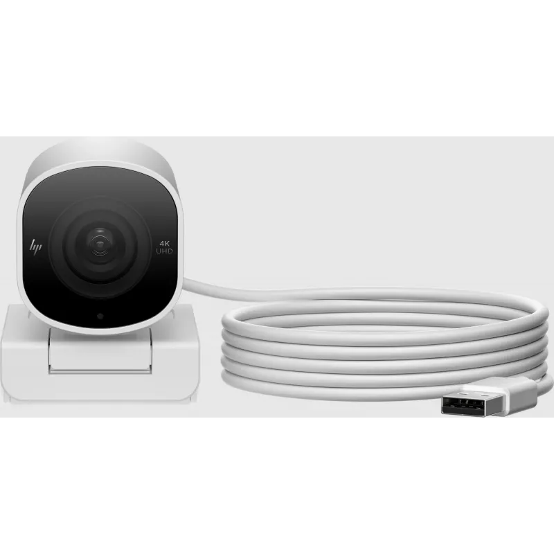HP 960 4K srautinio transliavimo internetinė kamera, 8 MP, 3840 x 2160 pikselių, 4K Ultra HD, 30 kadrų per sekundę, 5x, Namams