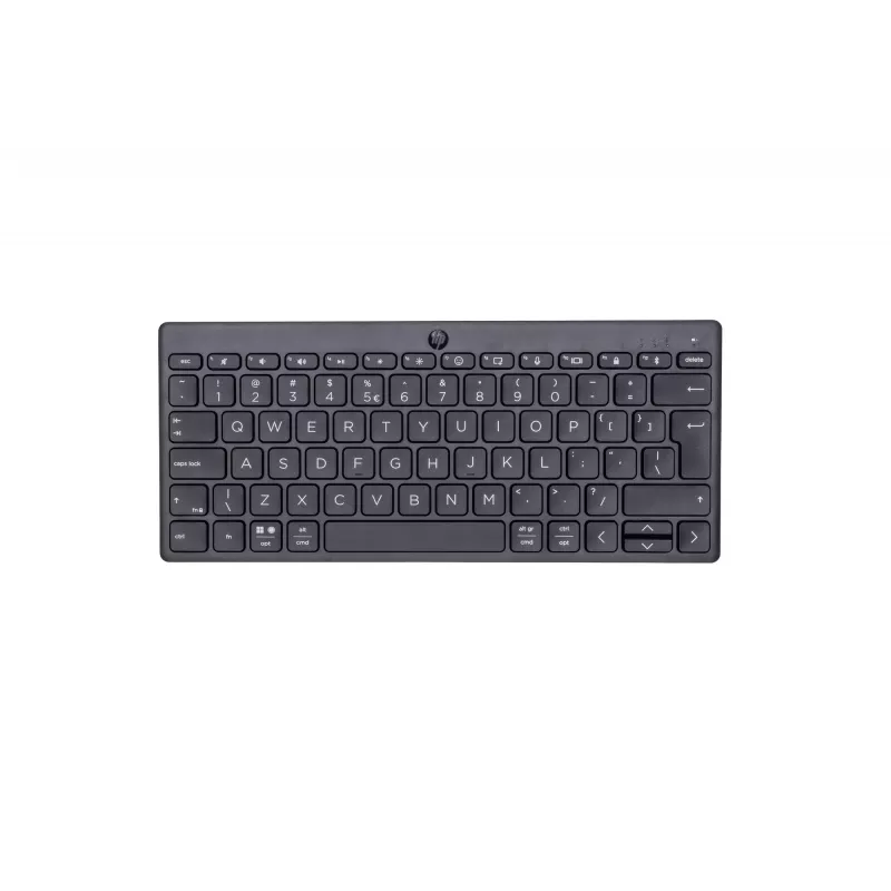 HP 350 kompaktiška kelių įrenginių „Bluetooth“ klaviatūra, belaidė, „Bluetooth“, mechaninė, QWERTY, juoda