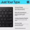 HP 350 kompaktiška kelių įrenginių „Bluetooth“ klaviatūra, belaidė, „Bluetooth“, mechaninė, QWERTY, juoda