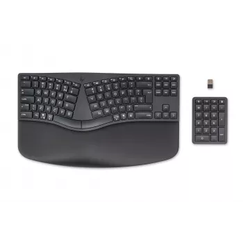HP 960 ergonomiška belaidė klaviatūra, pilno dydžio (100 %), belaidė, RF belaidė + Bluetooth, membraninė, QWERTY, juoda