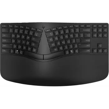 HP 965 ergonominė belaidė klaviatūra, pilno dydžio (100%), belaidė, RF belaidė + Bluetooth, membraninė, QWERTY, juoda