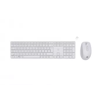 HP 650 belaidės klaviatūros ir pelės rinkinys, belaidis, RF belaidis, membraninis, QWERTY, baltas, pelė pridedama