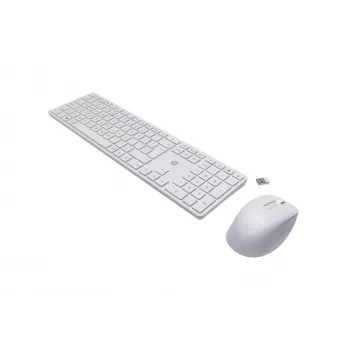 HP 650 belaidės klaviatūros ir pelės rinkinys, belaidis, RF belaidis, membraninis, QWERTY, baltas, pelė pridedama