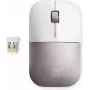 HP belaidė pelė Z3700 - balta/rožinė, abiem rankoms tinkama, RF belaidė, 1200 DPI, rožinė, balta