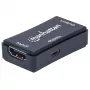 AV kartotuvas Manhattan HDMI Repeater 4K@60Hz, 1xHDMI įėj./išėj., 600 MHz pralaidumas, iki 40 m, maitinimas per mikro USB, juodas