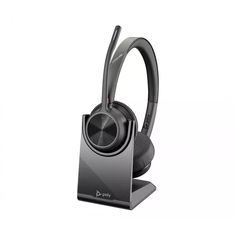 HP Poly Voyager 4320-M +USB-A į USB-C laidas +BT700 adapteris, belaidis, biuras/skambučių centras, 20 - 20000 Hz, 162 g, ausinės, juodos