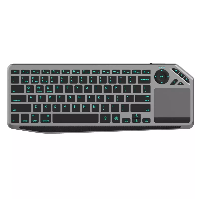 Techly ICTB9801TB klaviatūra Universali RF Belaidė + Bluetooth QWERTY JAV anglų Juoda