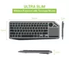 Techly ICTB9801TB klaviatūra Universali RF Belaidė + Bluetooth QWERTY JAV anglų Juoda