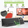 Techly ICTB9801TB klaviatūra Universali RF Belaidė + Bluetooth QWERTY JAV anglų Juoda
