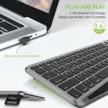 Techly ICTB9801TB klaviatūra Universali RF Belaidė + Bluetooth QWERTY JAV anglų Juoda