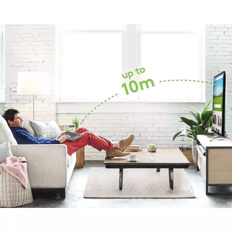 Techly ICTB9801TB klaviatūra Universali RF Belaidė + Bluetooth QWERTY JAV anglų Juoda