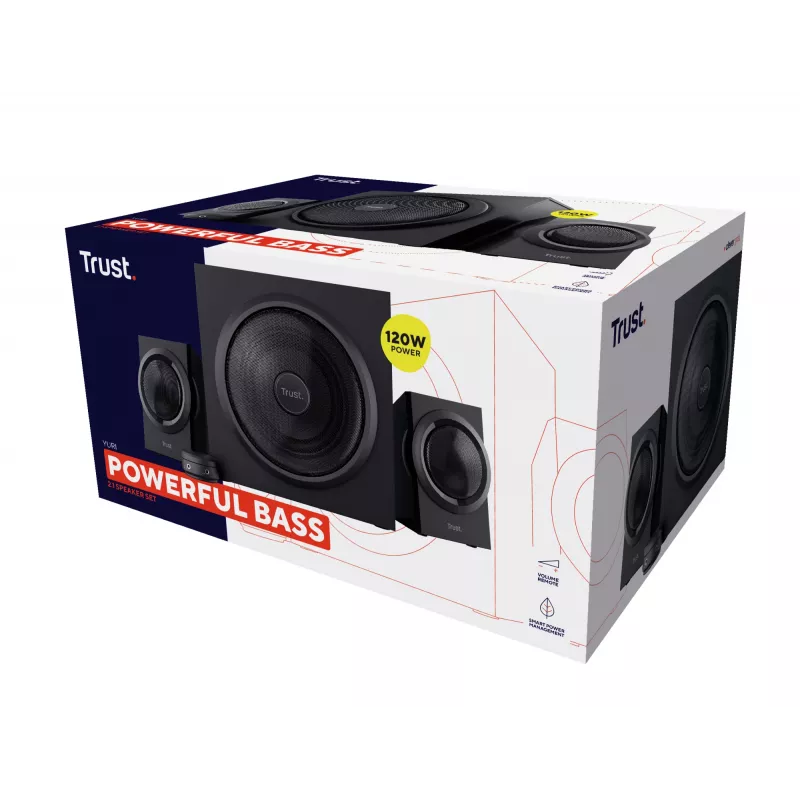 Trust Yuri garsiakalbių rinkinys 60 W Universalus Juoda 2.1 kanalai 1 krypčių 15 W