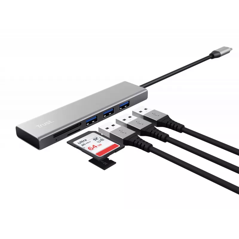 Trust Halyx USB 3.2 Gen 1 (3.1 Gen 1) Type-C 104 Mbit/s aliuminis