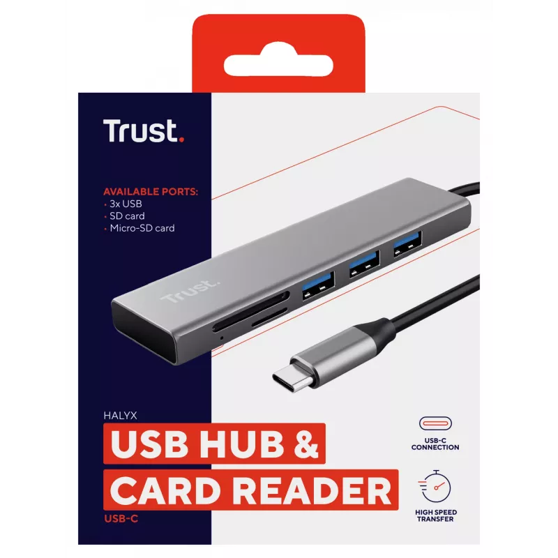 Trust Halyx USB 3.2 Gen 1 (3.1 Gen 1) Type-C 104 Mbit/s aliuminis