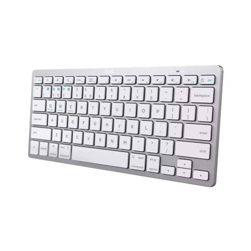 Trust 24651 belaidė QWERTY US English klaviatūra, sidabrinė