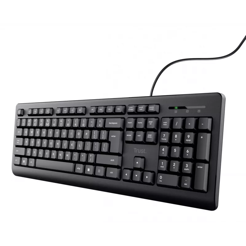 Trust 24639 klaviatūra Office USB, JAV anglų kalba, juoda