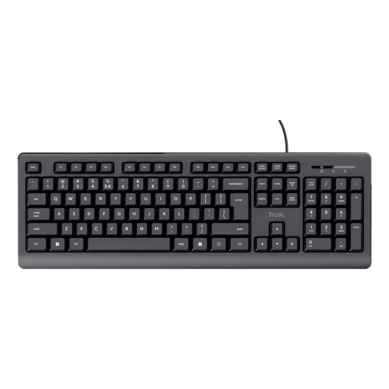 Trust 24639 klaviatūra Office USB, JAV anglų kalba, juoda