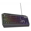 Laidinė žaidimų klaviatūra TRUST GXT 836 Evocx USB QWERTY US English, RGB apšvietimas, riešo atrama, 114 klavišų, 110% išdėstymas