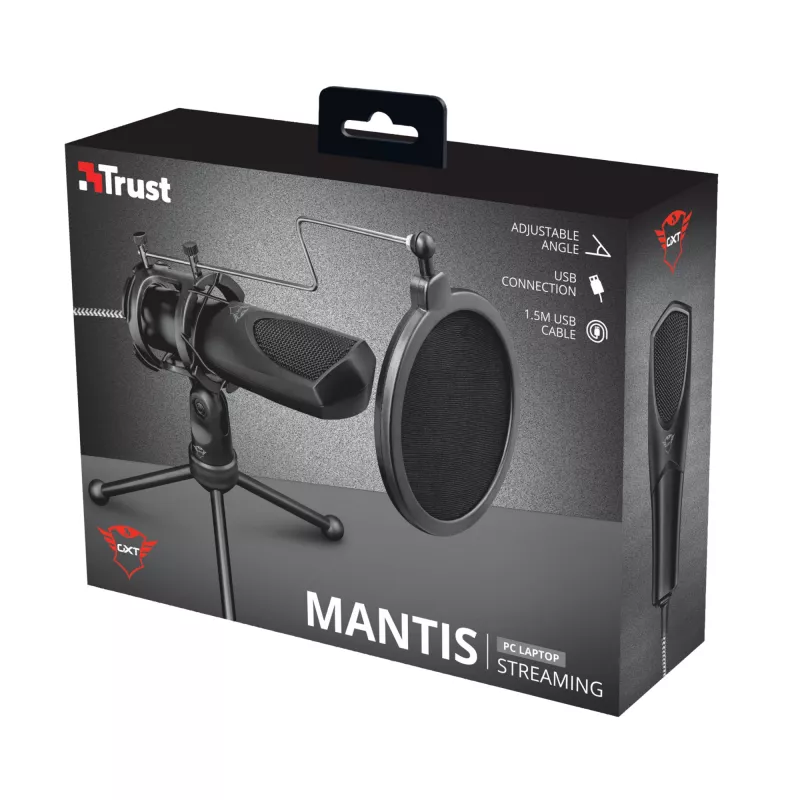 Trust GXT 232 Mantis Juoda PC mikrofonas