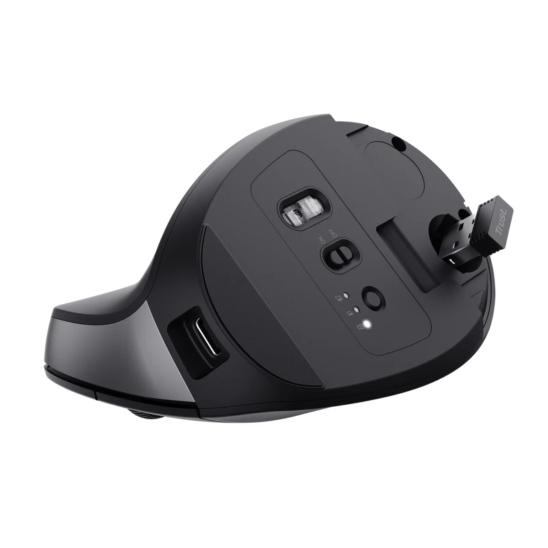 „Trust Bayo+“ pelė biurui dešiniarankiams belaidė RF + Bluetooth optinė 2400 DPI