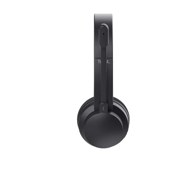 Trust Ayda ausinės laidinės ir belaidės galvos juostos skambučiams / muzikai USB-C Bluetooth juodos