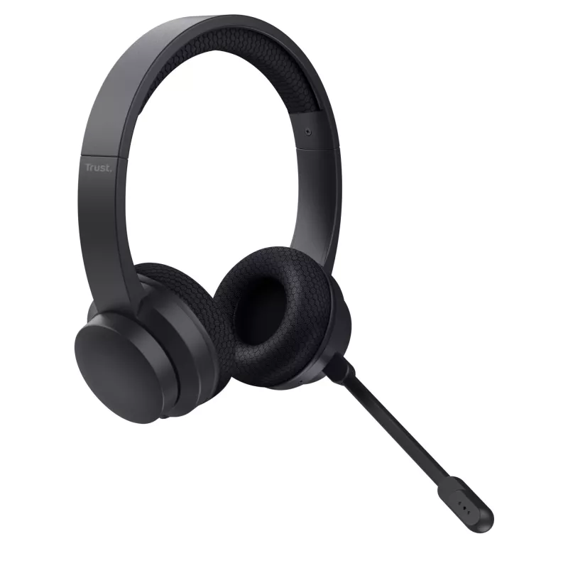 Trust Ayda ausinės laidinės ir belaidės galvos juostos skambučiams / muzikai USB-C Bluetooth juodos