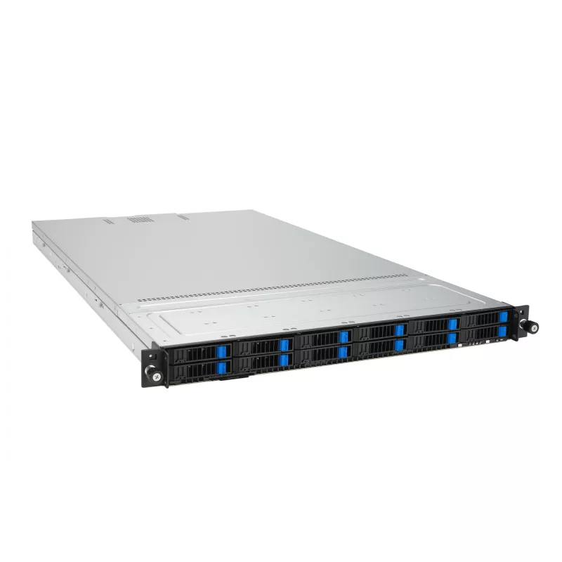 ASUS RS700A-E12-RS12U Socket SP5 Rack (1U) Juoda, Plienas