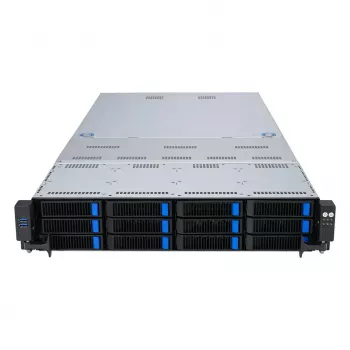 Stovo serveris ASUS RS720A-E12-RS24U 2U Socket SP5, 2x CPU palaikymas, 24x 2,5 colio skyriai, 24 DIMM DDR5 lizdai, 2600W PSU, 10GbE