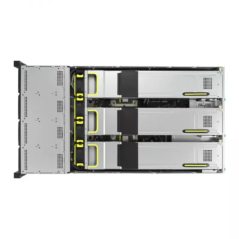 Stovo serveris ASUS RS720A-E12-RS24U 2U Socket SP5, 2x CPU palaikymas, 24x 2,5 colio skyriai, 24 DIMM DDR5 lizdai, 2600W PSU, 10GbE