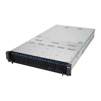 Stovo serveris ASUS RS720A-E12-RS24U 2U Socket SP5, 2x CPU palaikymas, 24x 2,5 colio skyriai, 24 DIMM DDR5 lizdai, 2600W PSU, 10GbE