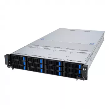ASUS RS521A-E12-RS12U Socket SP5 Rack (2U) Juoda, Sidabrinė